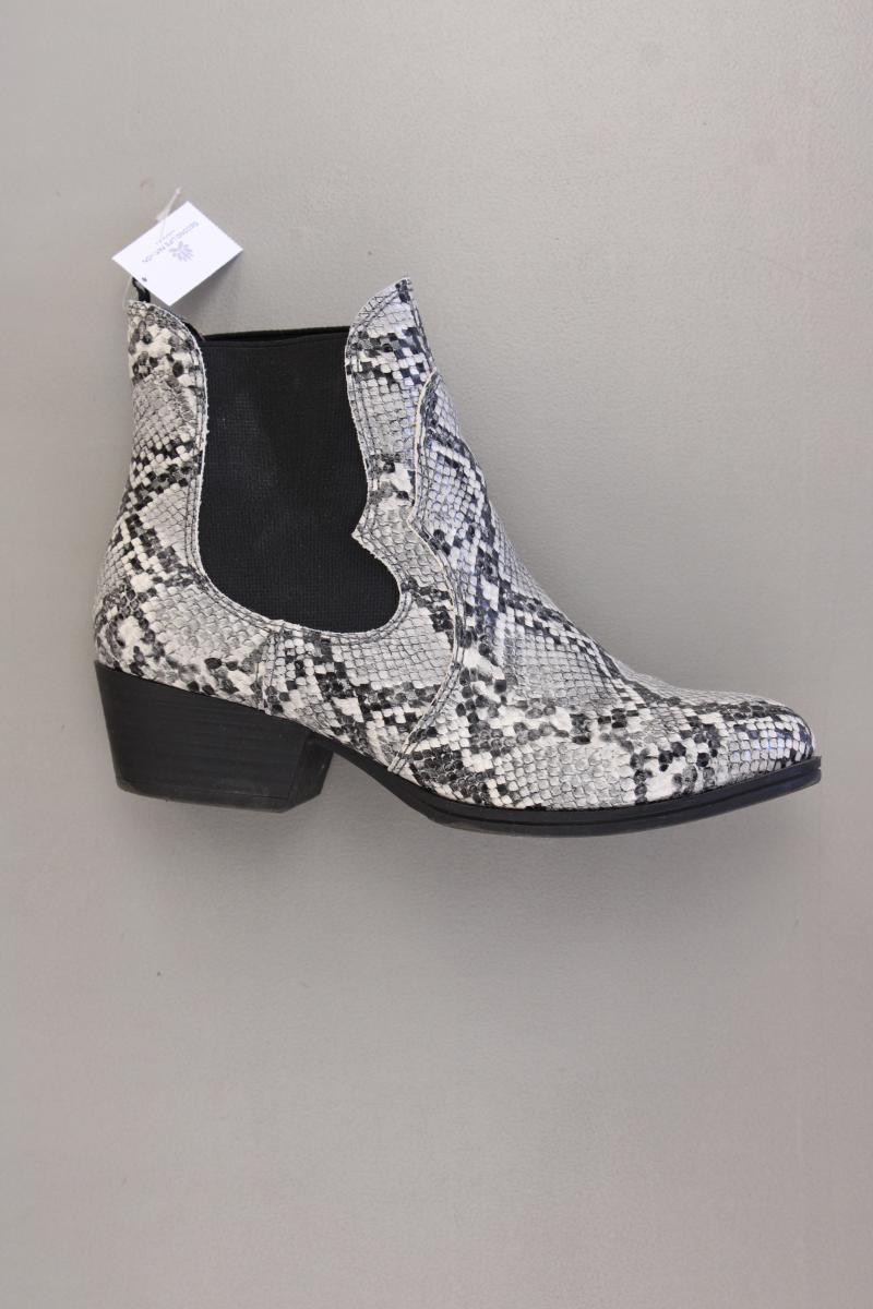 Tamaris Stiefeletten Gr. 37 mit Tierdruck grau aus Kunstleder