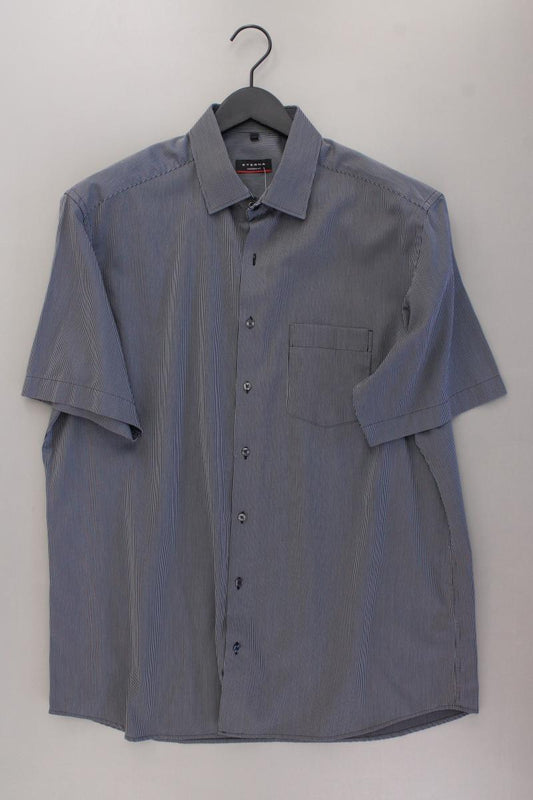 Eterna Kurzarmhemd für Herren Gr. Hemdgröße 43 gestreift schwarz aus Baumwolle