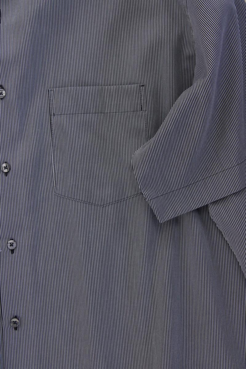 Eterna Kurzarmhemd für Herren Gr. Hemdgröße 43 gestreift schwarz aus Baumwolle