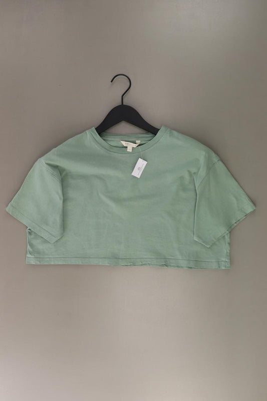 Review Cropped Shirt Gr. XS Kurzarm grün aus Baumwolle