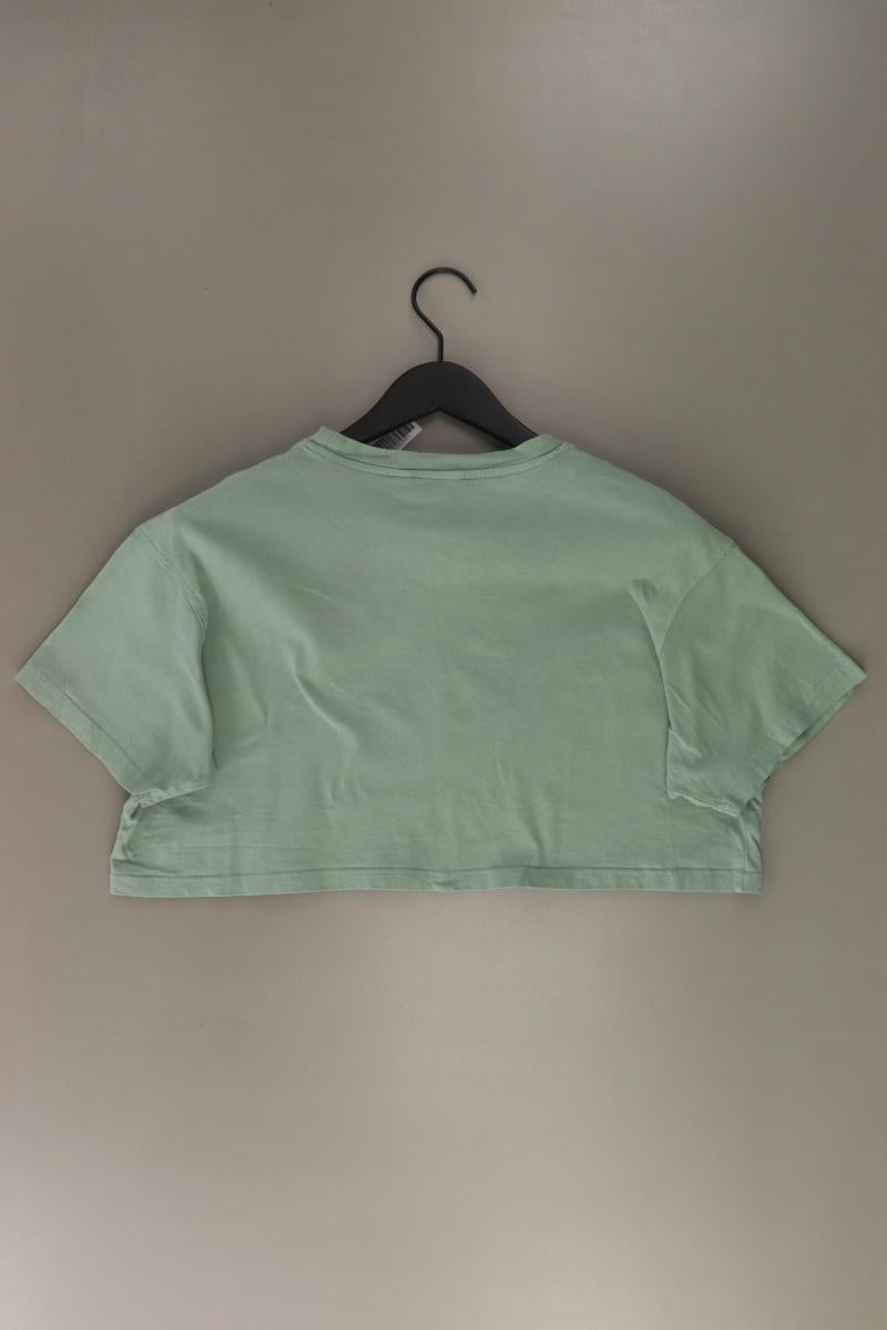 Review Cropped Shirt Gr. XS Kurzarm grün aus Baumwolle