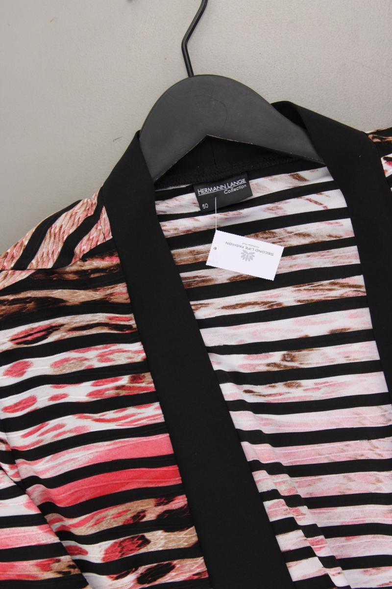 Hermann Lange Strickjacke Gr. 50 neuwertig Langarm mehrfarbig aus Polyester