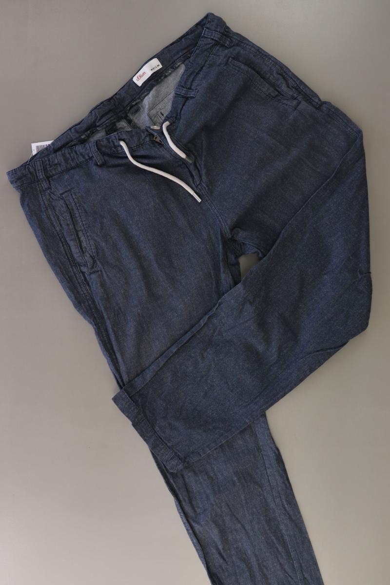 s.Oliver Hose für Herren Gr. W42/L34 blau aus Baumwolle