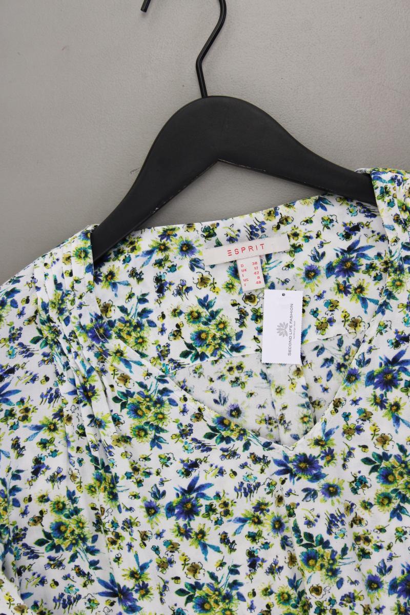 Esprit Langarmbluse Gr. 38 mit Blumenmuster mehrfarbig aus Viskose