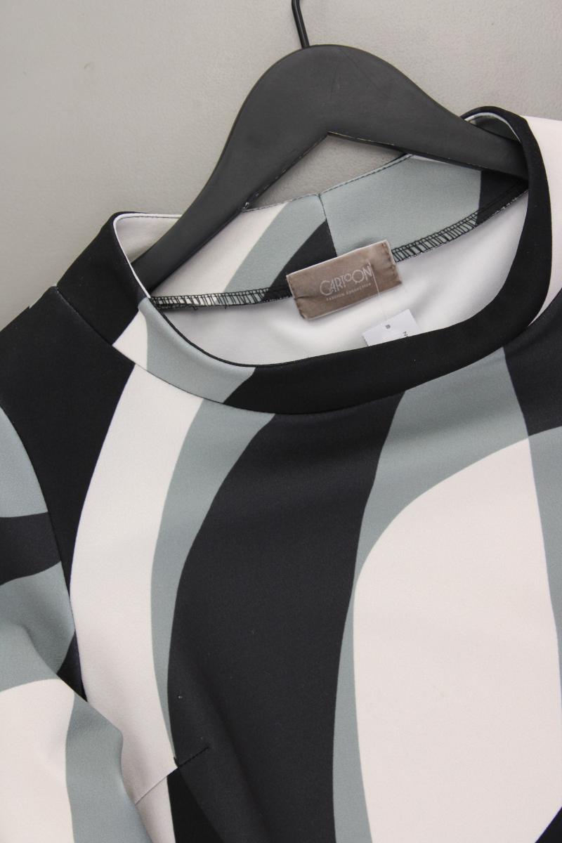 Cartoon Midikleid Gr. 38 geometrisches Muster 3/4 Ärmel mehrfarbig aus Polyester