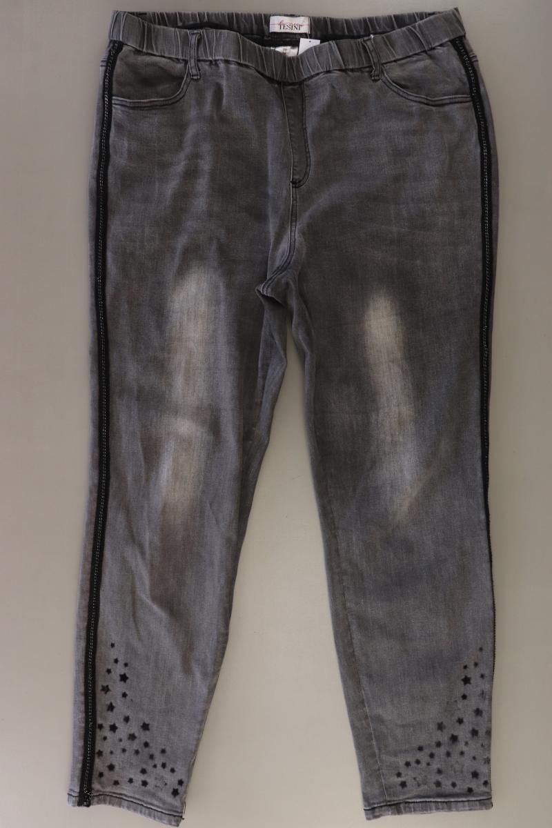 Tesini Straight Jeans Gr. 48 grau aus Baumwolle