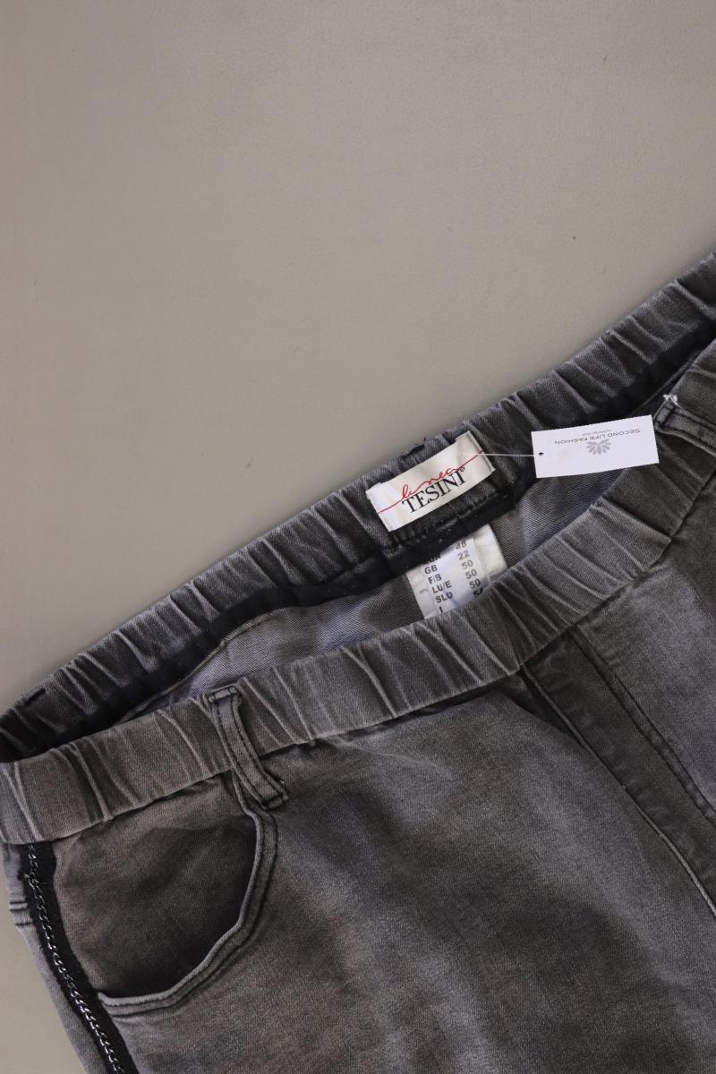 Tesini Straight Jeans Gr. 48 grau aus Baumwolle