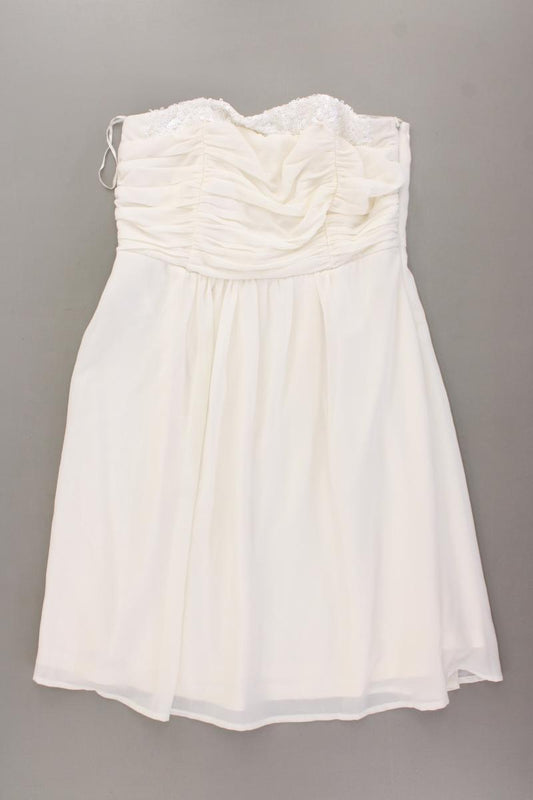 Vila Bandeaukleid Gr. S Ärmellos creme aus Polyester