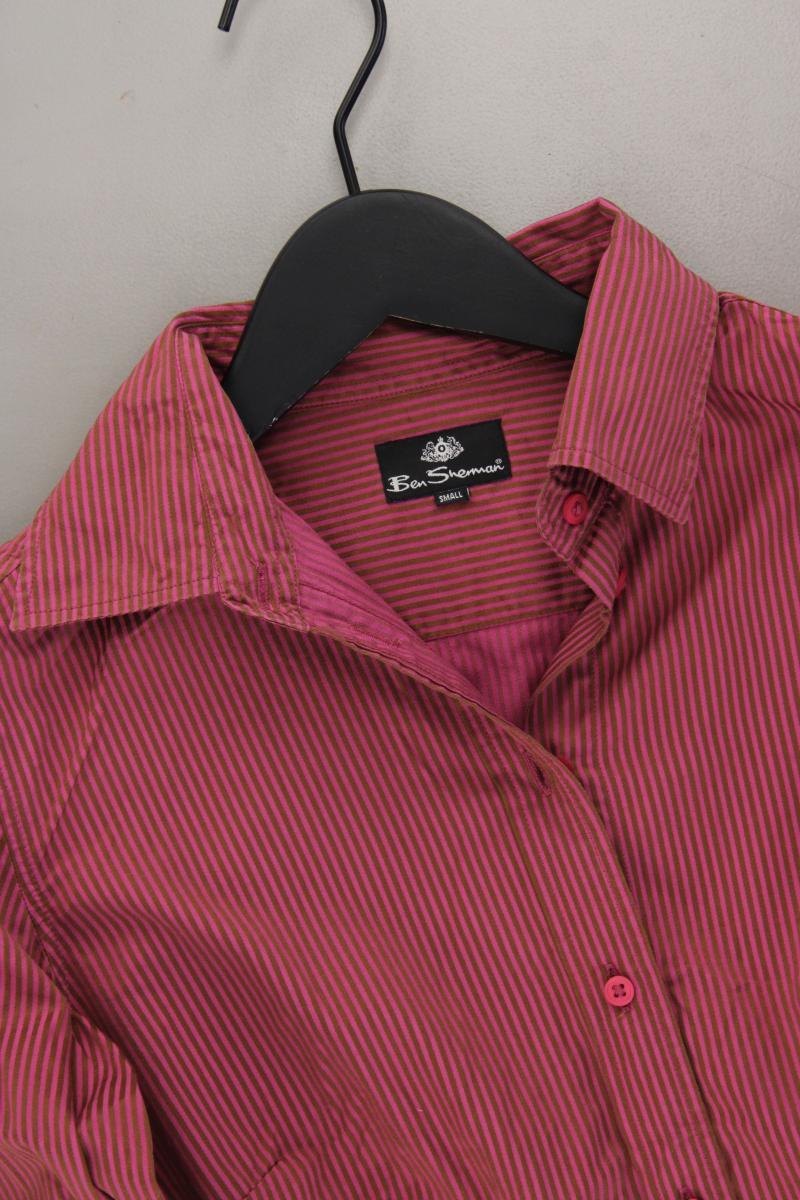 Ben Sherman Langarmbluse Gr. S gestreift rosa aus Baumwolle