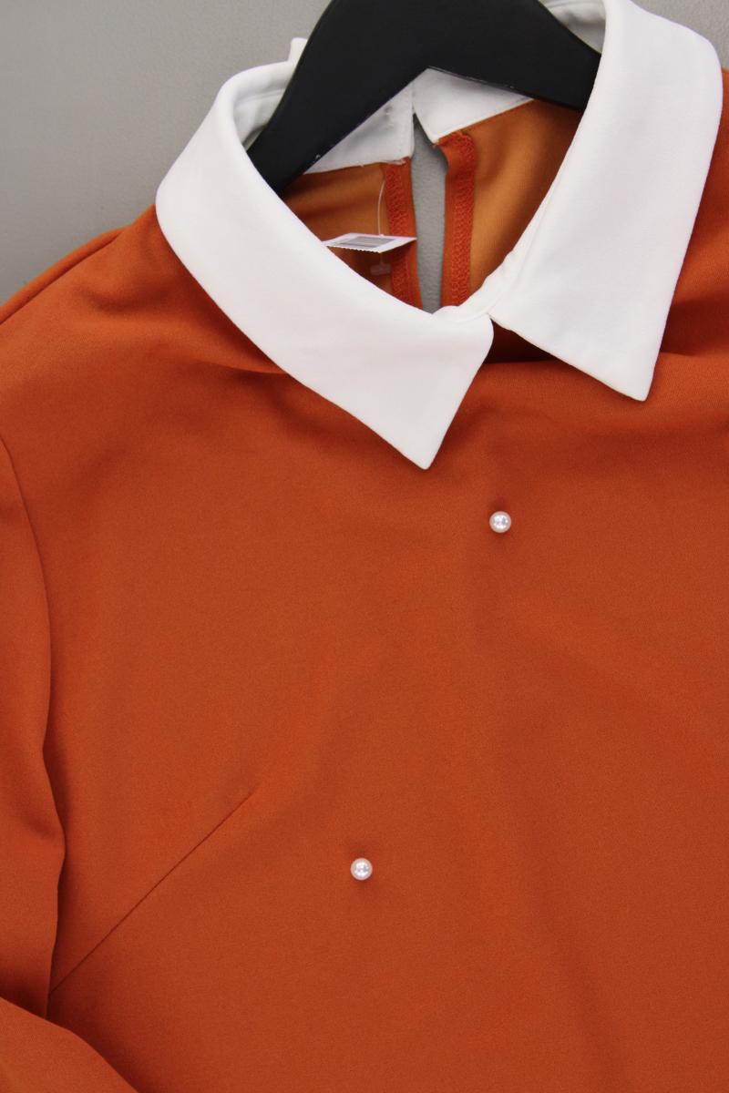 Shein Blusenkleid Gr. L neuwertig Langarm orange aus Polyester