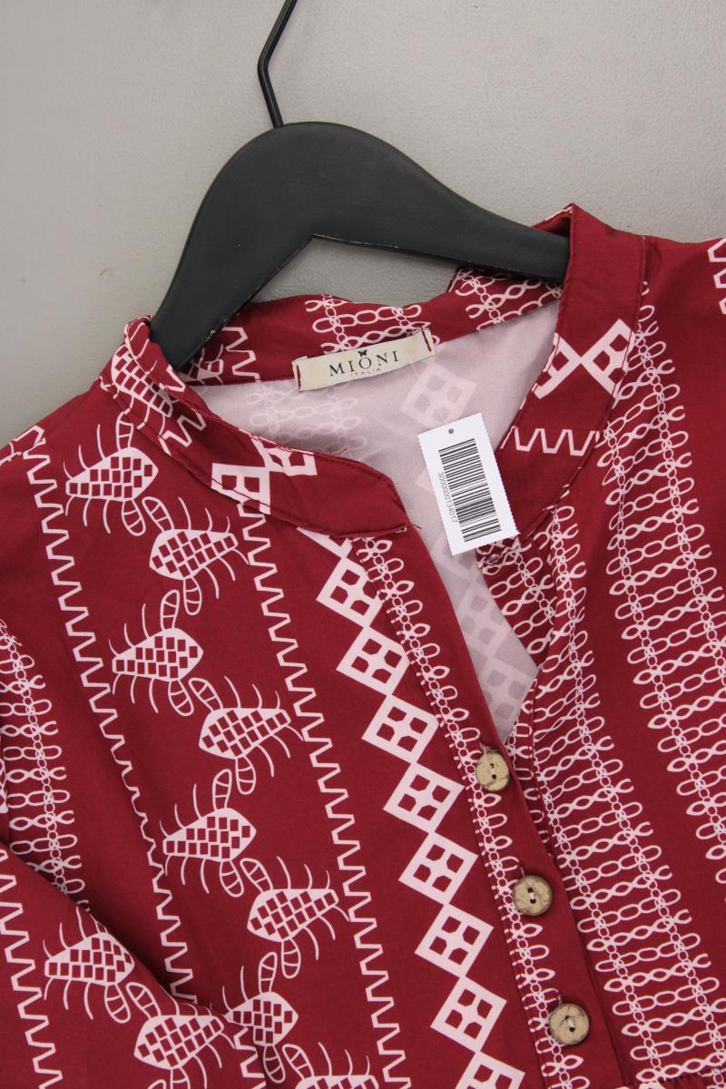 Midikleid Gr. OneSize neuwertig 3/4 Ärmel rot aus Polyester