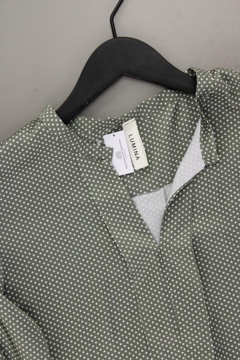 Classic Bluse Gr. M gepunktet 3/4 Ärmel olivgrün
