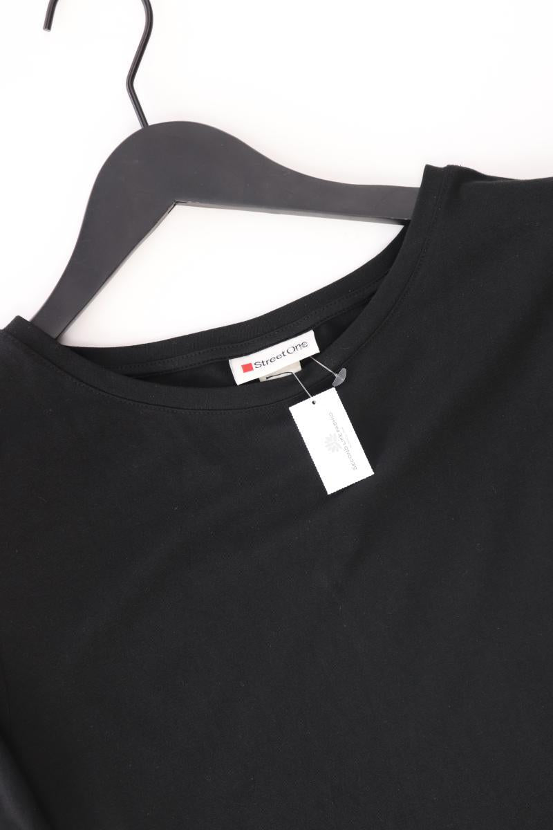 Street One Jerseykleid Gr. 38 Kurzarm schwarz aus Baumwolle