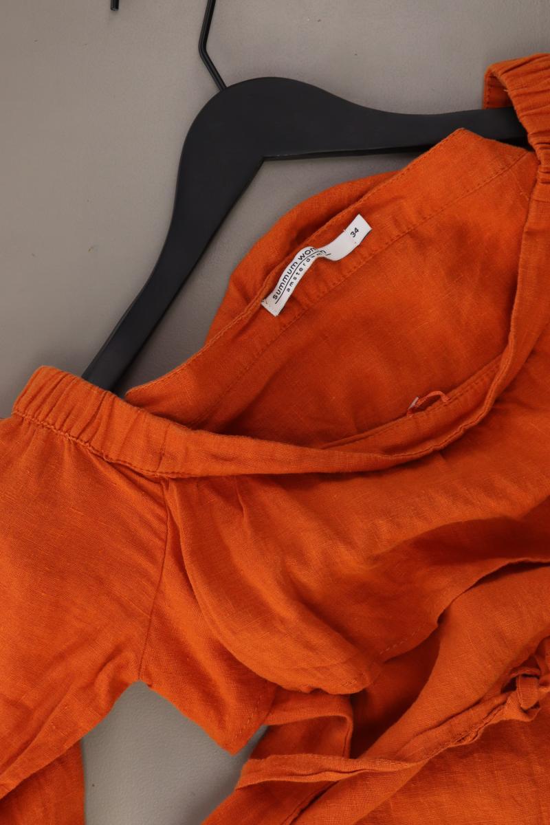 Summum Schulterfreies Kleid Gr. 34 3/4 Ärmel mit Carmen-Ausschnitt orange