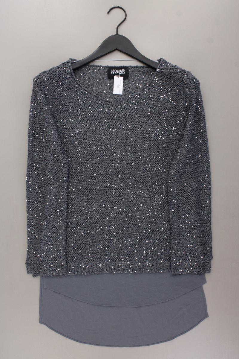 Haily's Pullover mit Pailletten Gr. L grau aus Polyester