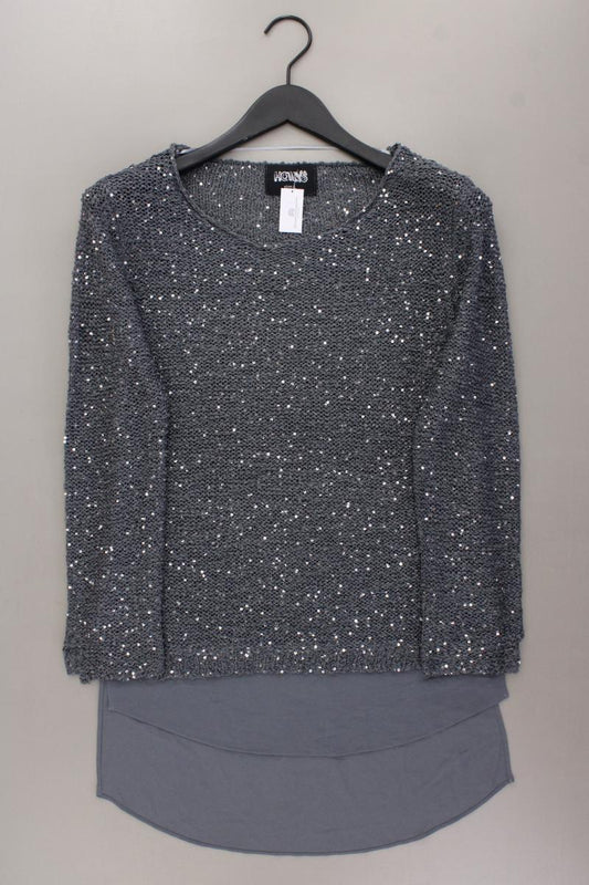 Haily's Pullover mit Pailletten Gr. L grau aus Polyester