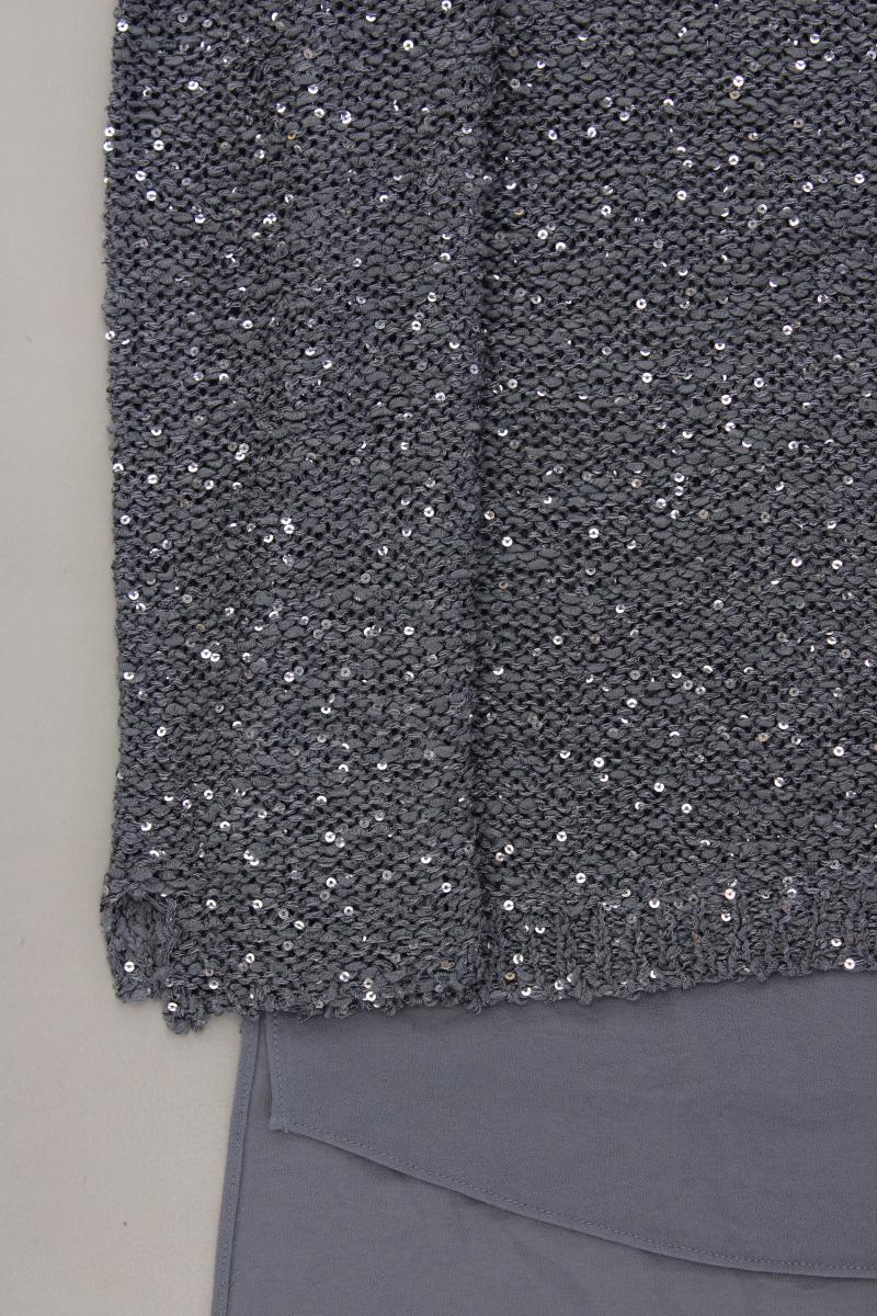Haily's Pullover mit Pailletten Gr. L grau aus Polyester