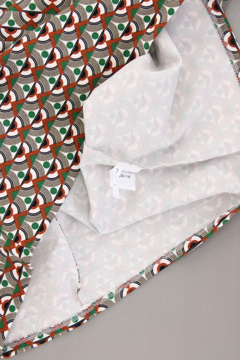 Midikleid Gr. L geometrisches Muster 3/4 Ärmel mehrfarbig aus Polyester