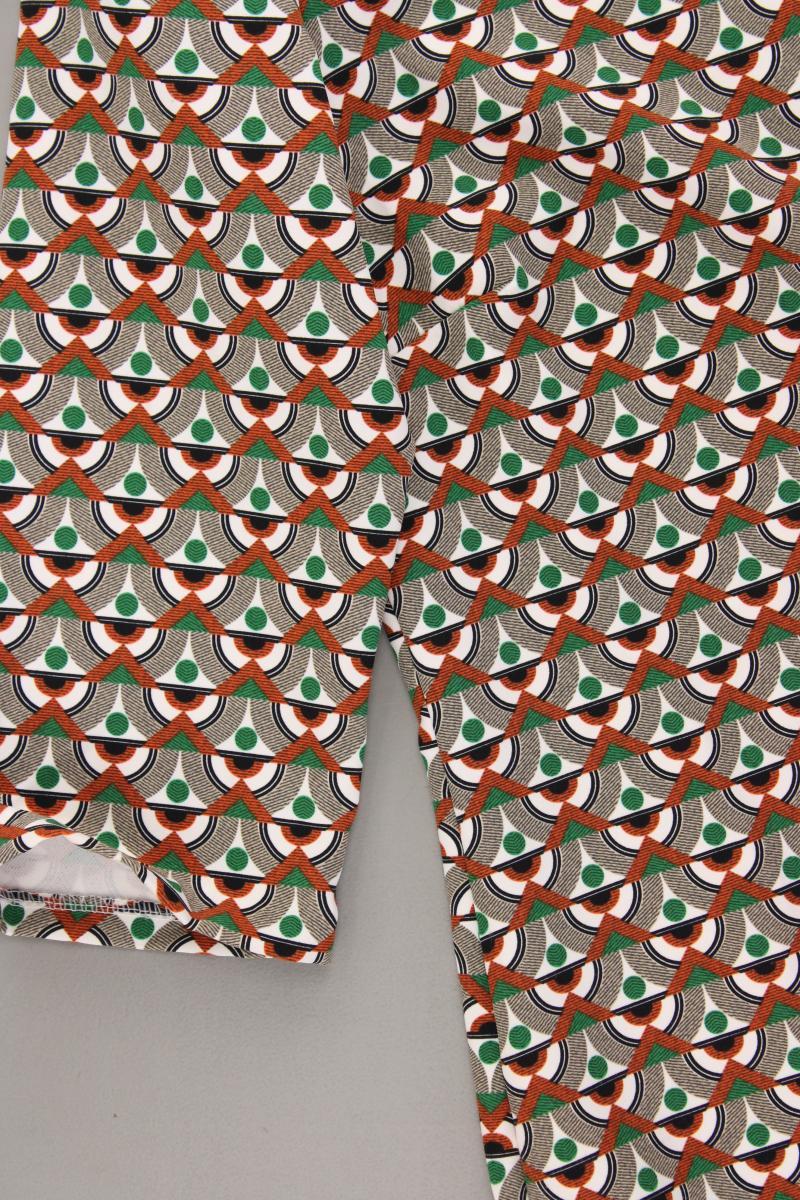 Midikleid Gr. L geometrisches Muster 3/4 Ärmel mehrfarbig aus Polyester