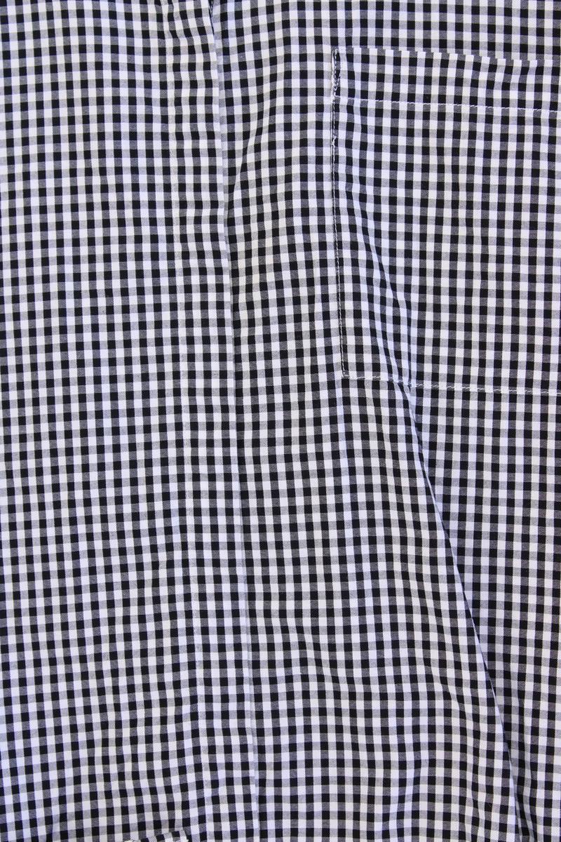 Monki Kurzarmkleid Gr. XS kariert schwarz aus Baumwolle