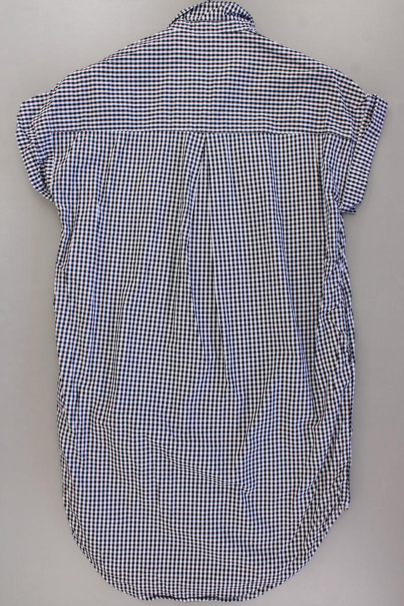 Monki Kurzarmkleid Gr. XS kariert schwarz aus Baumwolle