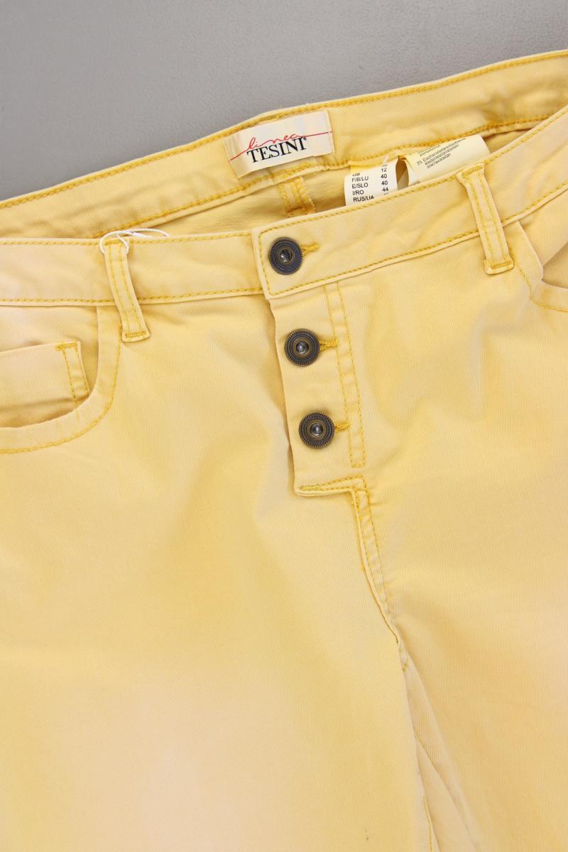Linea Tesini Five-Pocket-Hose Gr. 38 neu mit Etikett gelb aus Baumwolle