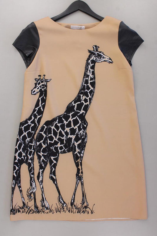 Rinascimento Kleid mit Giraffenmuster Gr. M Kurzarm braun