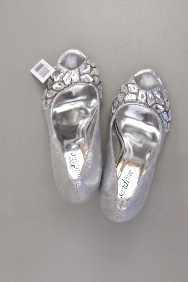 Sandrine Peep Toes Gr. 38 silber