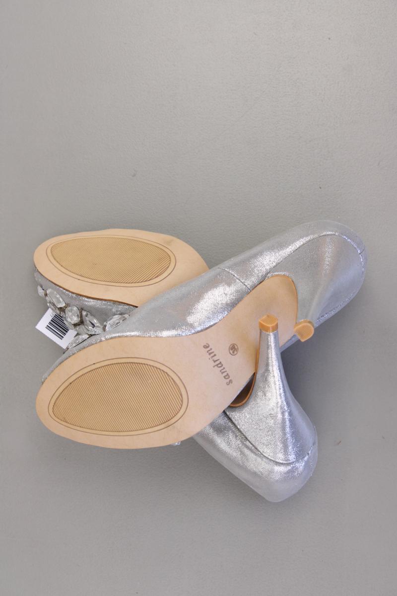 Sandrine Peep Toes Gr. 38 silber