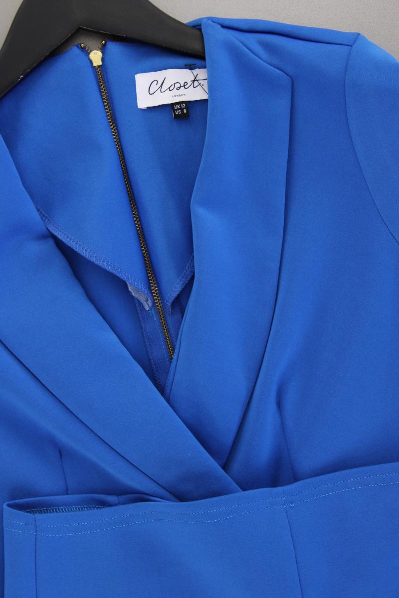 Closet. Bleistiftkleid Gr. UK 12 (M) Kurzarm blau aus Polyester