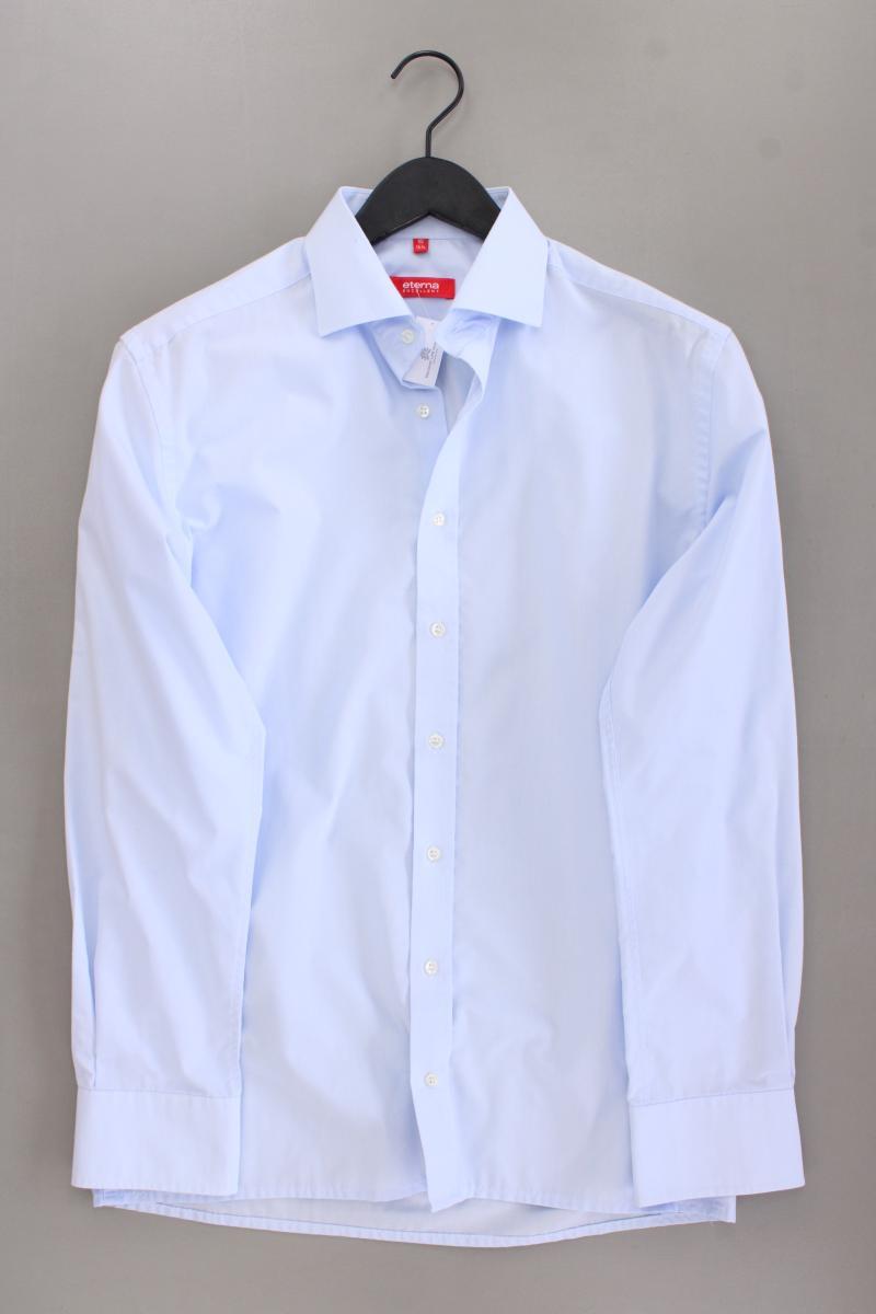 Eterna Langarmhemd für Herren Gr. Hemdgröße 40 blau aus Baumwolle