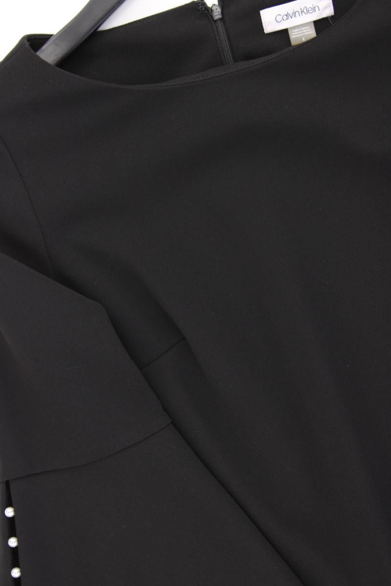 Calvin Klein Abendkleid Gr. UK 8 (S) neuwertig 3/4 Ärmel schwarz aus Polyester