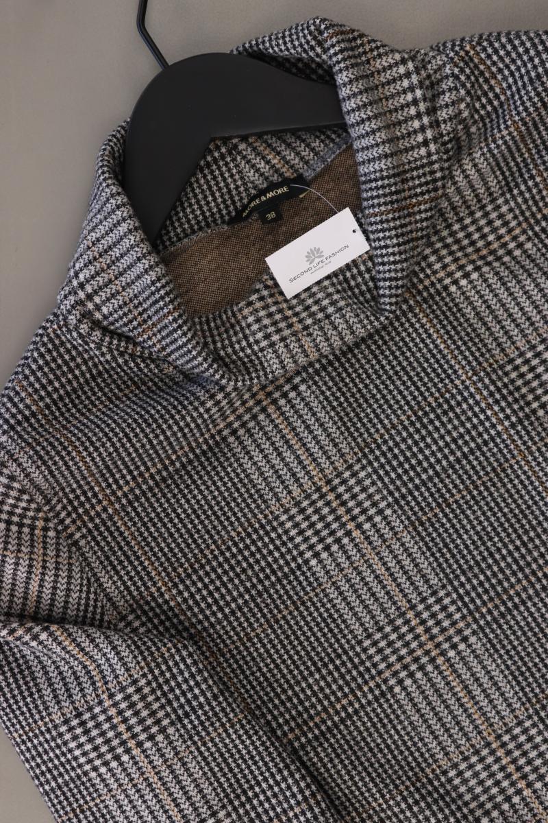 More&More Regular Pullover Gr. 38 kariert grau aus Polyester
