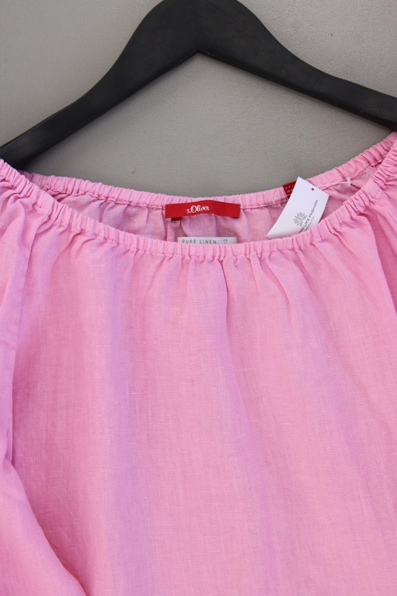 s.Oliver Leinenbluse Gr. 38 neuwertig 3/4 Ärmel mit Carmen-Ausschnitt pink