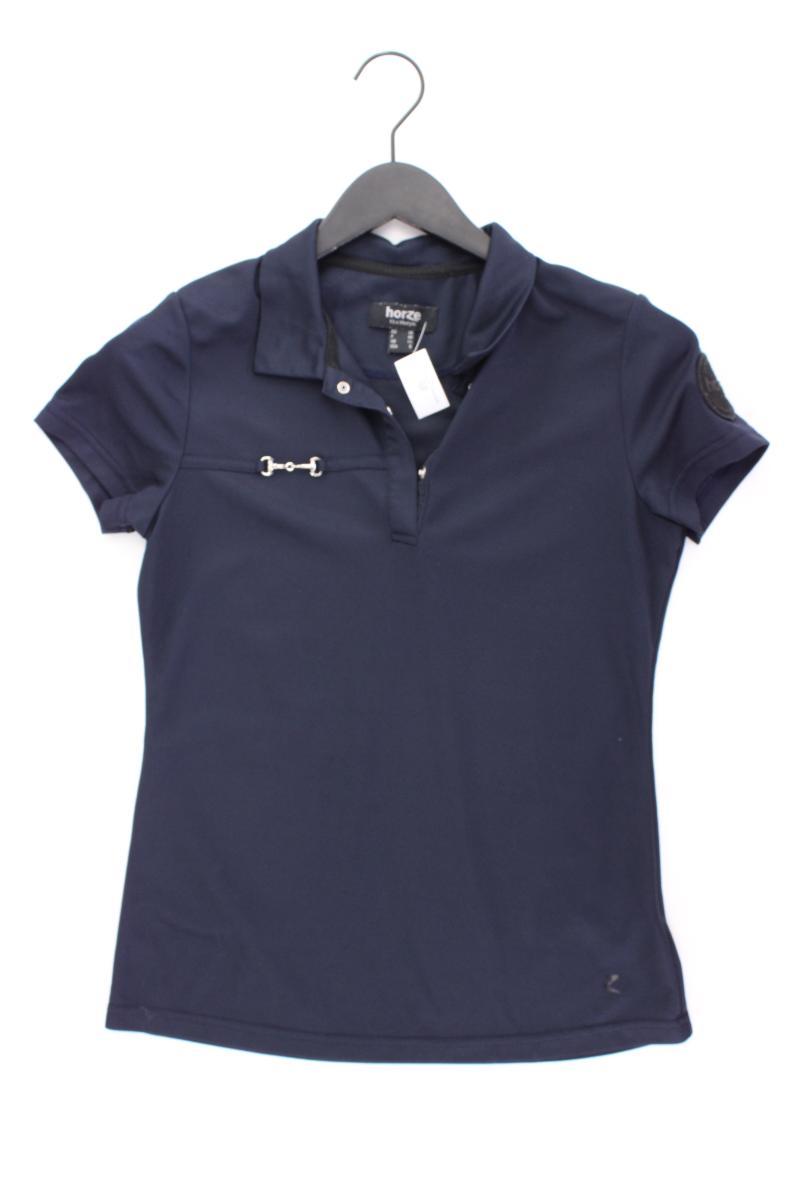 Horze Poloshirt Gr. 38 Kurzarm blau aus Polyester