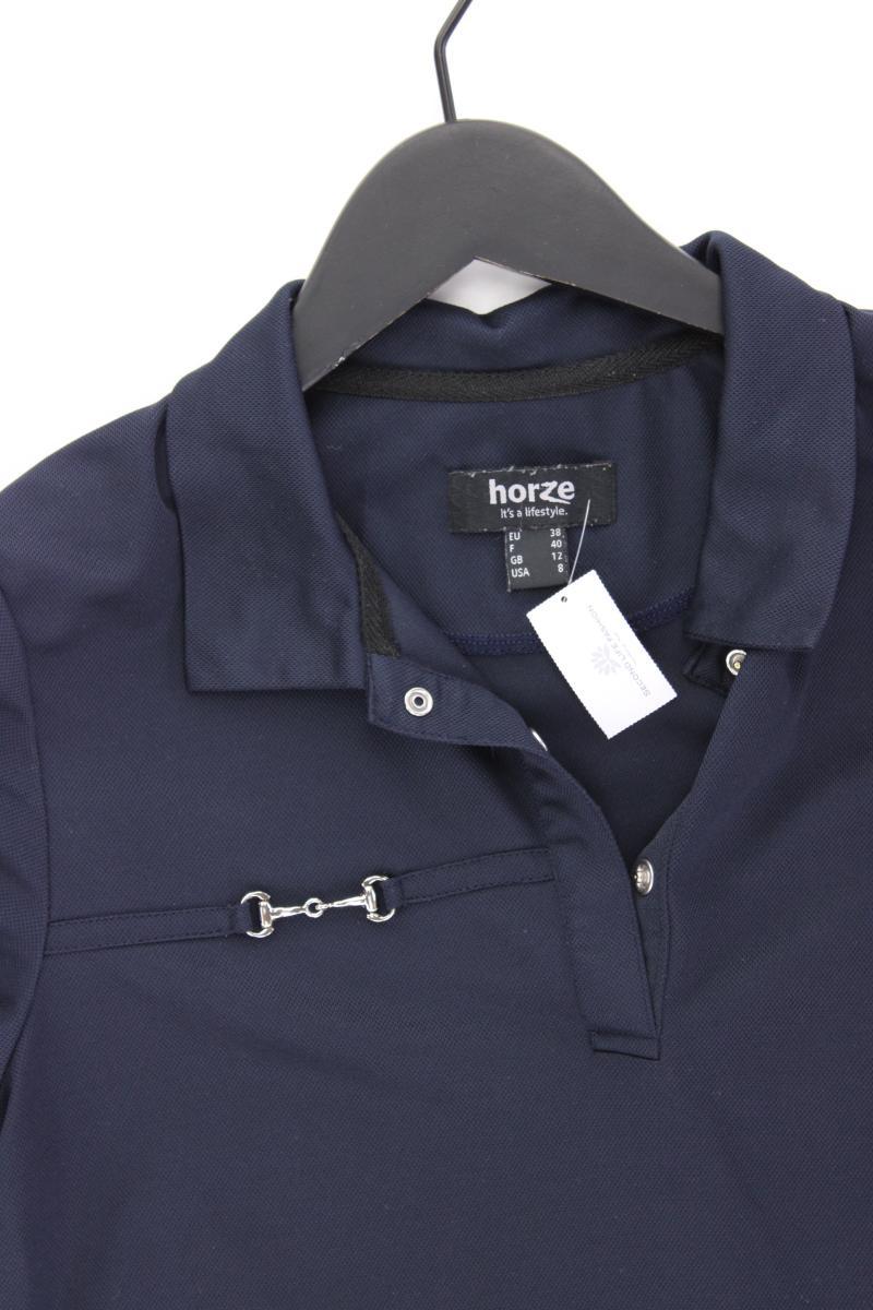 Horze Poloshirt Gr. 38 Kurzarm blau aus Polyester