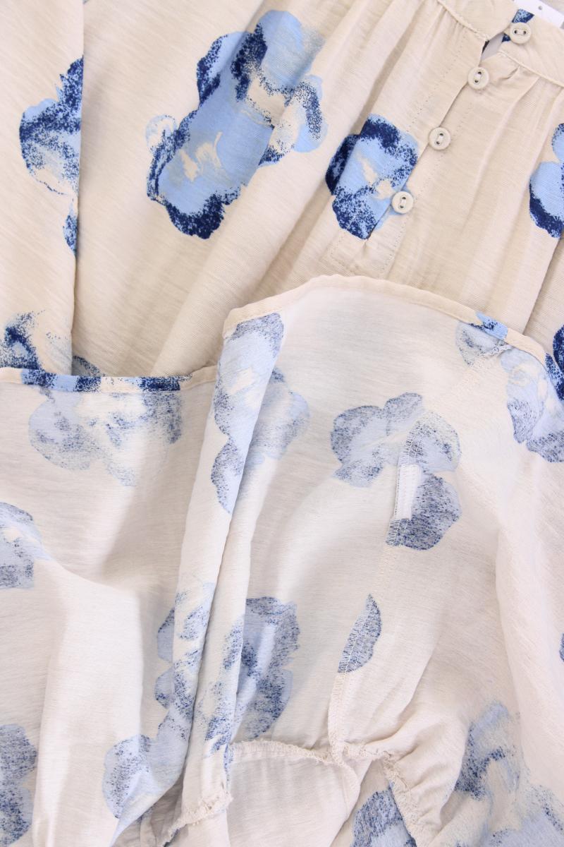 Zizzi Langarmkleid Gr. 48 mit Blumenmuster neuwertig creme