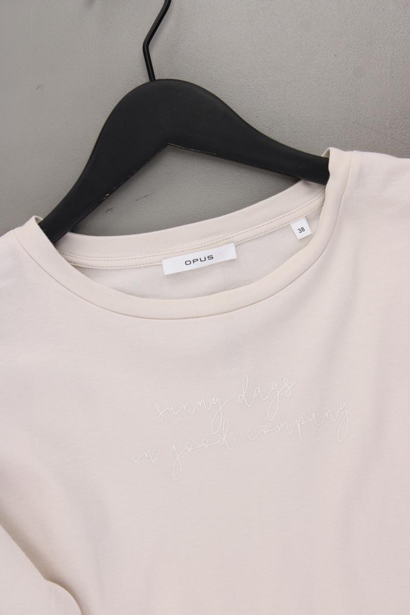 Opus Shirt Modell Setty Sun Gr. 38 Kurzarm creme aus Baumwolle