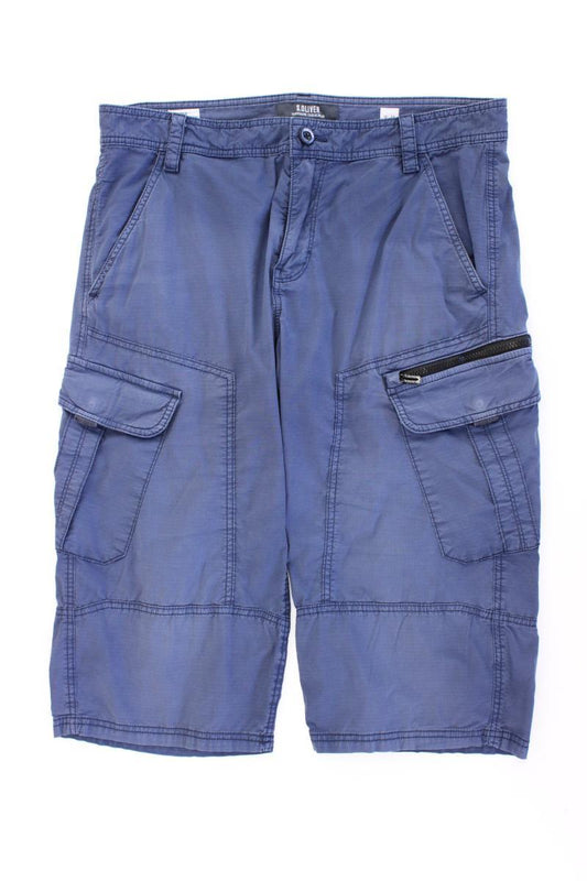 s.Oliver Cargoshorts für Herren Gr. W34 blau aus Baumwolle