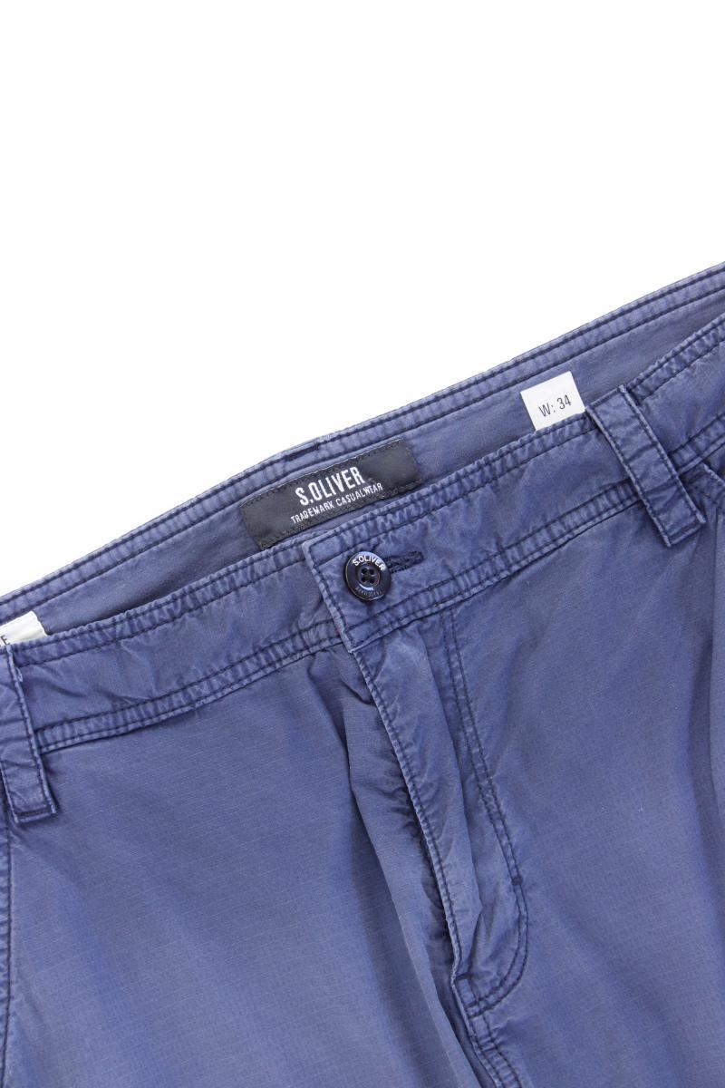 s.Oliver Cargoshorts für Herren Gr. W34 blau aus Baumwolle