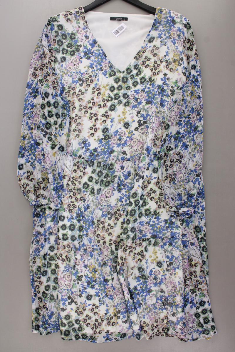 Esprit Langarmkleid Gr. XXL mit Blumenmuster mehrfarbig