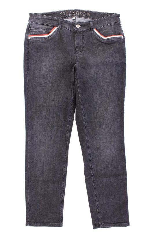 STRANDFEIN Skinny Jeans Gr. Kurzgröße 21 grau aus Baumwolle