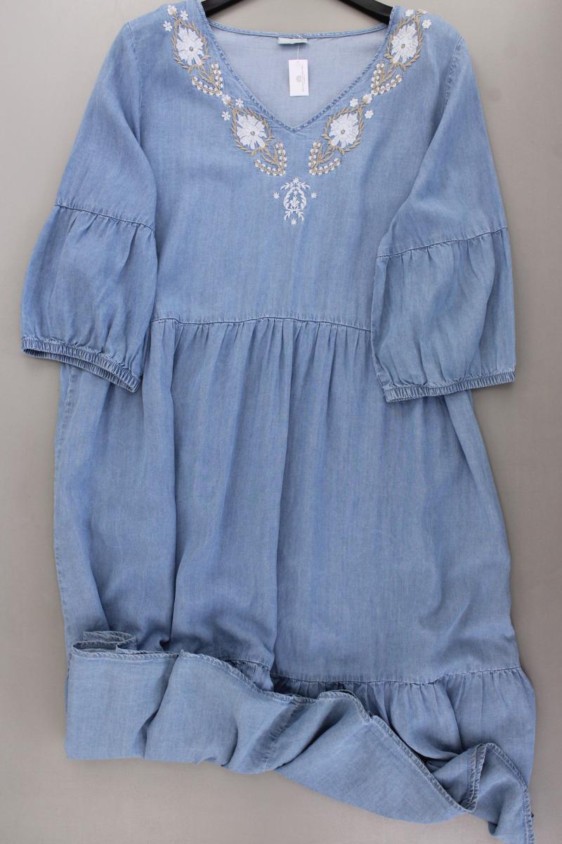 Laura Torelli Kleid Gr. XL 3/4 Ärmel blau