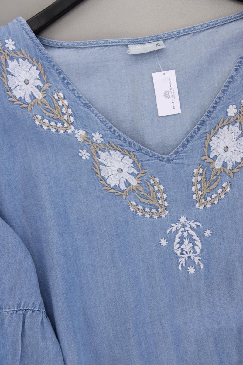 Laura Torelli Kleid Gr. XL 3/4 Ärmel blau