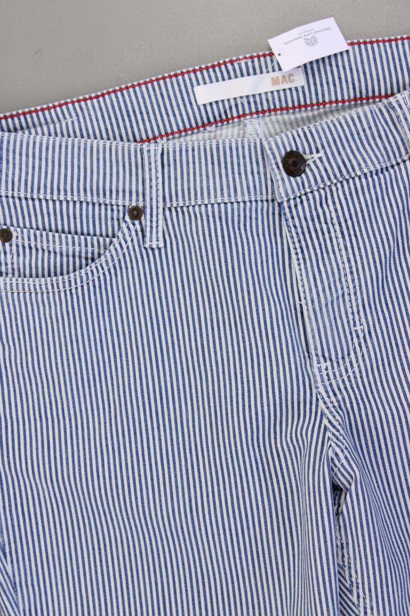 MAC Hose Gr. 44/L28 gestreift Modell Clean blau aus Baumwolle