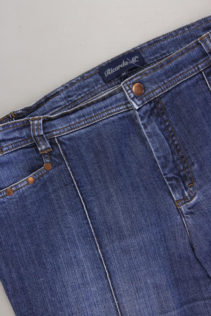 Ricarda M. 7/8 Jeans Gr. 44 mit Nieten blau aus Baumwolle