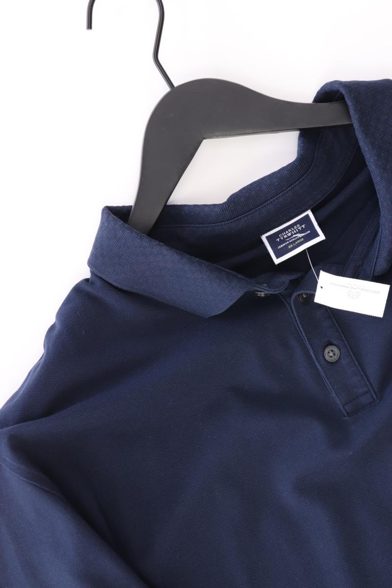 CHARLES TYRWHITT Poloshirt für Herren Gr. XXXL Kurzarm blau aus Baumwolle