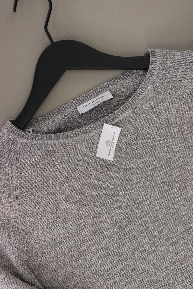 Selected Homme Feinstrickpullover für Herren Gr. XL grau aus Baumwolle