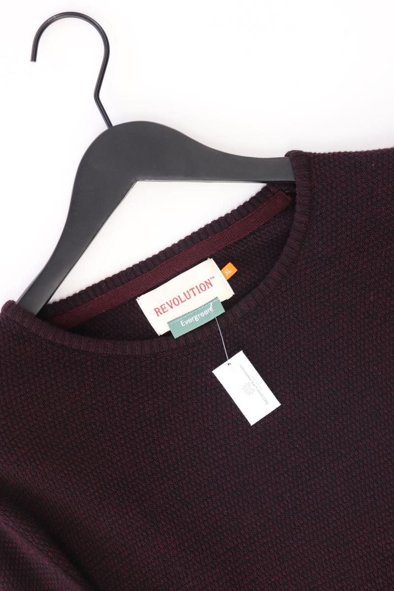 Revolution Feinstrickpullover für Herren Gr. XL rot aus Baumwolle