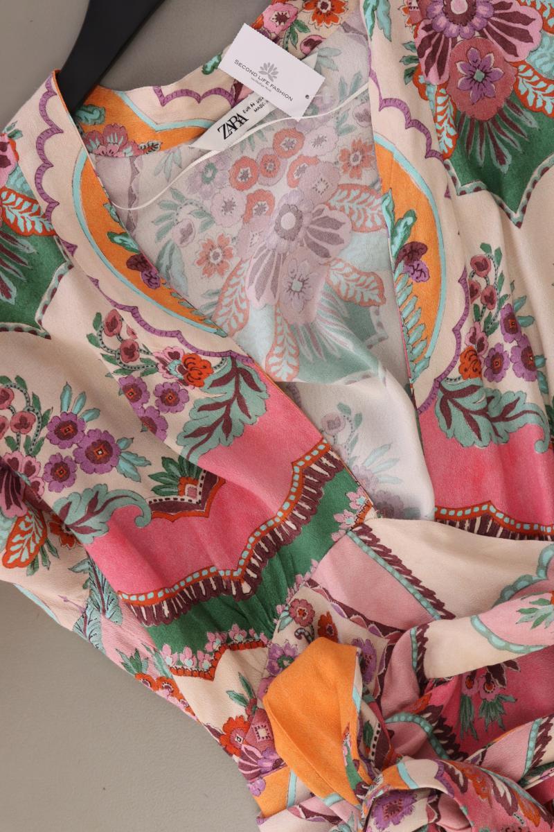 Zara Wickelkleid  Gr. M mit Blumenmuster mit Gürtel Langarm mehrfarbig